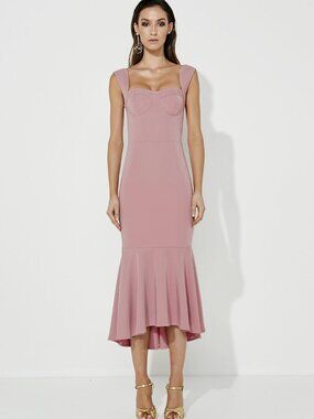 Mossman A Touch Of Romance Midi Dress Blush Pink Size US 8